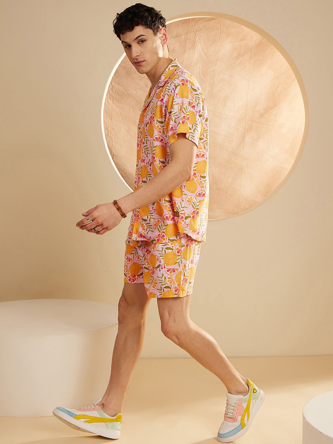 DENNISON The Vacay Mode Graphic Printed Shirt With Shorts