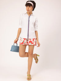 DressBerry Modern Refinement Contrast Placket Shirt