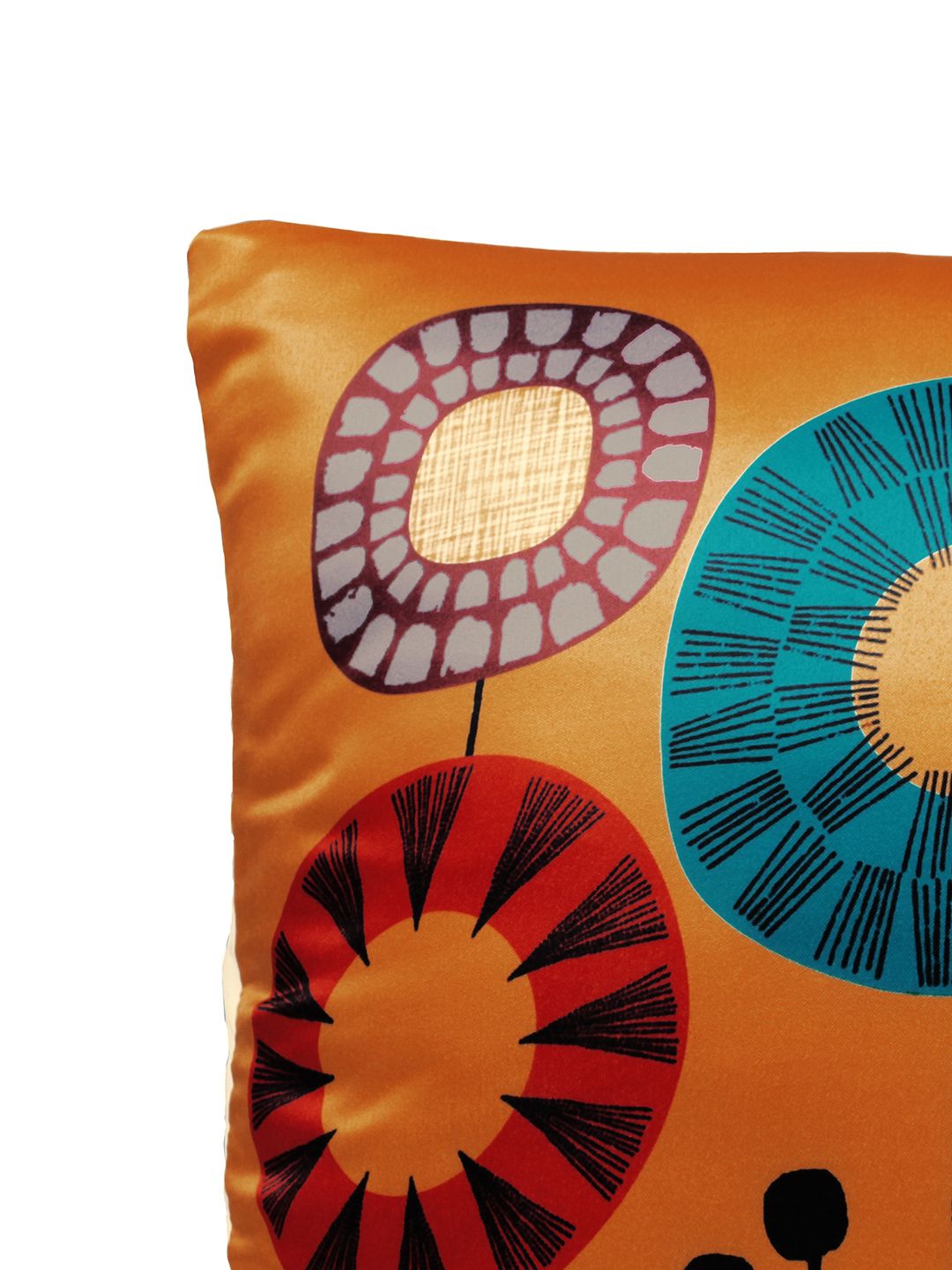 Story@home Mustard & Green 5 Pieces Floral Square Cushion Covers