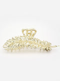 PANASH 18KT Gold Plated Stainless Steel Tarnish-Free Waterproof Embellished Claw Clip