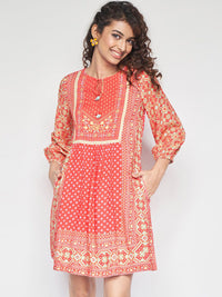 Global Desi Printed A-line Ethnic Dress