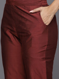 Gerua By Libas Women Floral Yoke Design Regular Sequinned Kurta with Trousers  With Dupatta