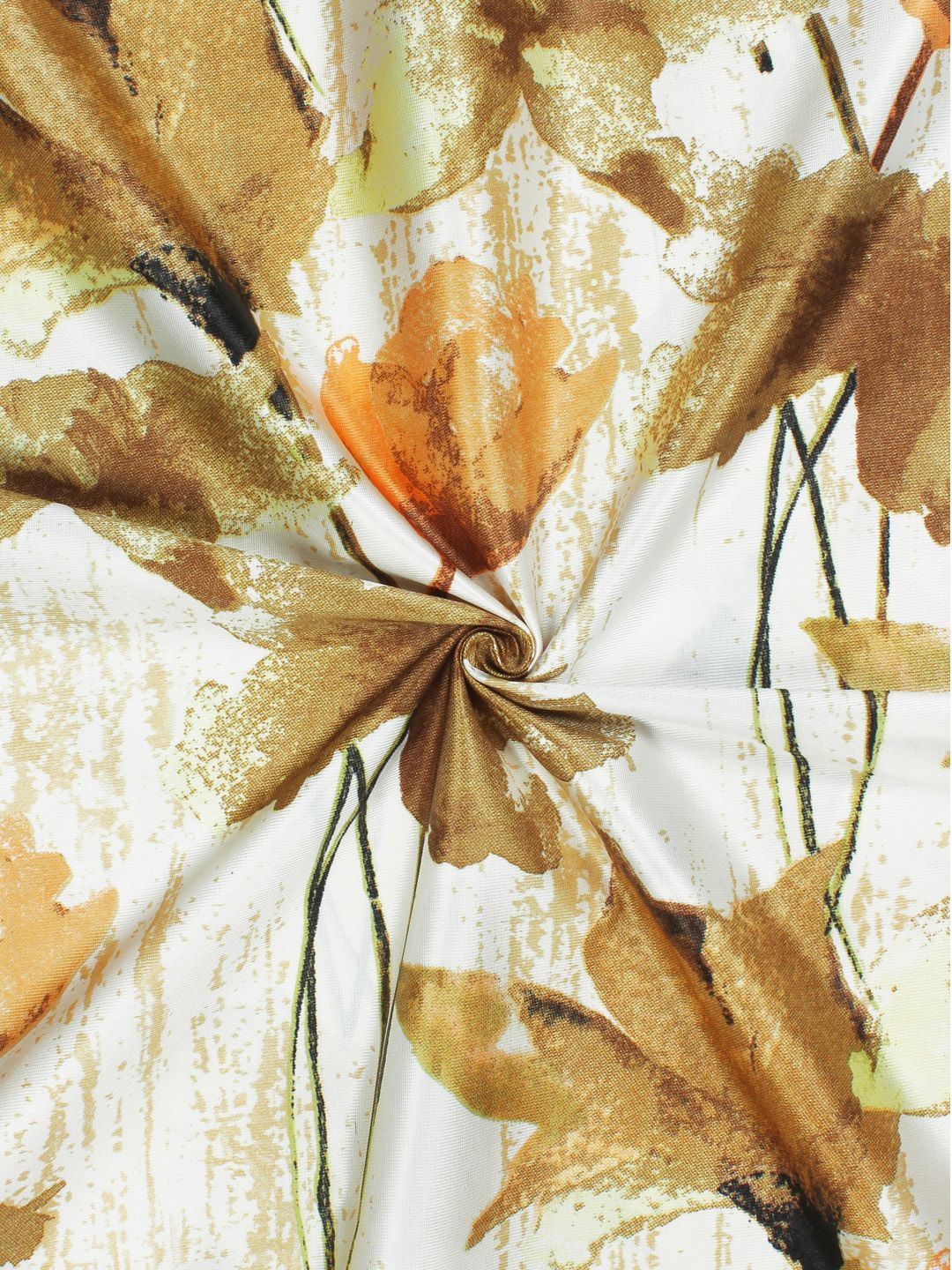 Story@home Brown & White 2 Pieces Floral Window Curtain