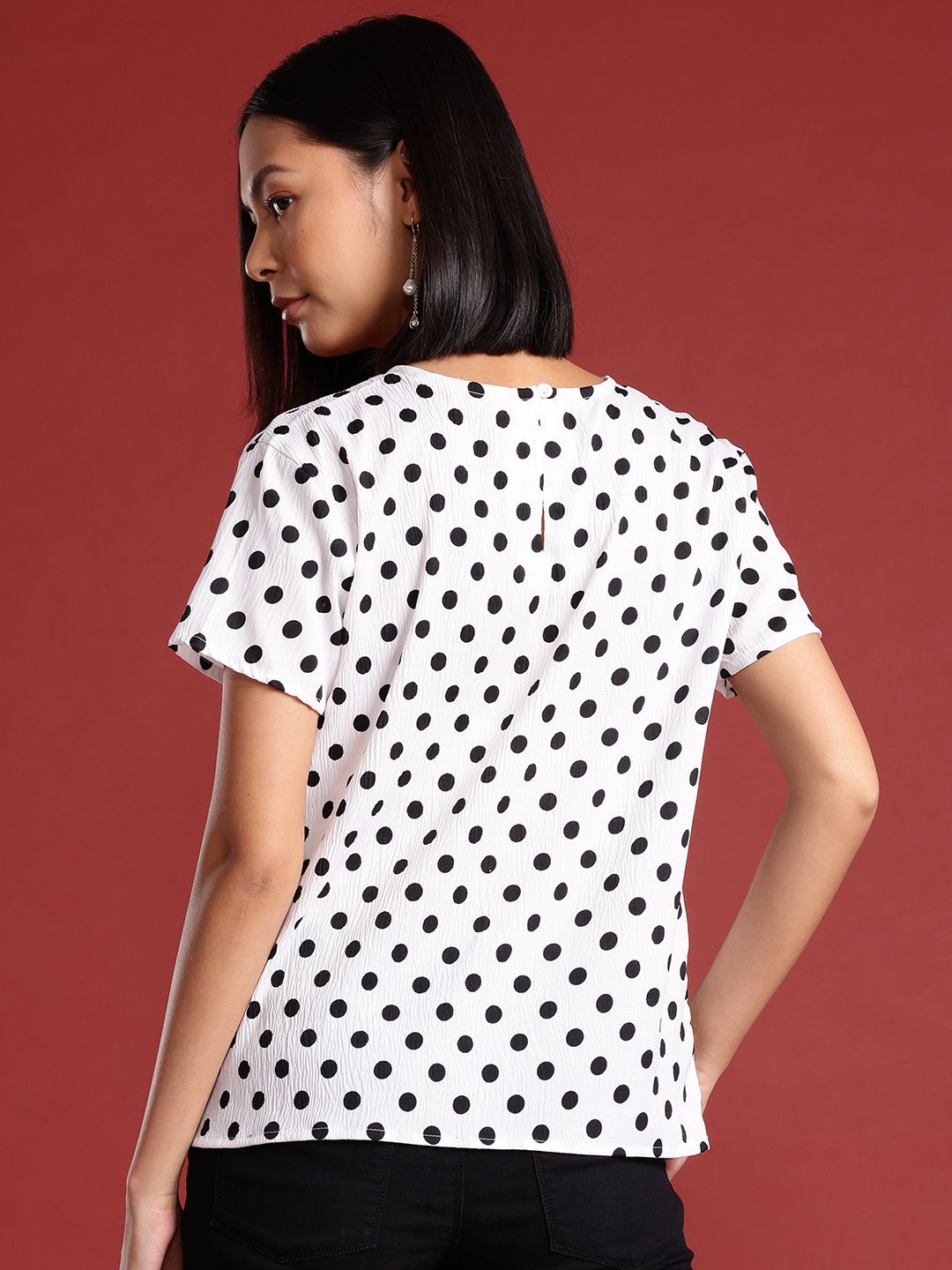 all about you Polka Dot Printed Top