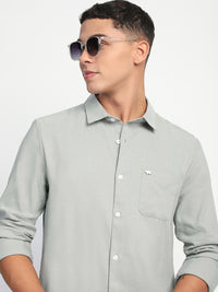THE BEAR HOUSE Men Slim Fit Opaque Solid Casual Shirt