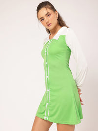 DressBerry Chic & Cheery Colourblocked Sheath Mini Dress