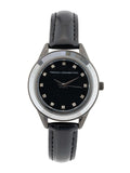 Sambungan Perancis Wanita Dail & Kulit Tali Dail Analog Watch FCB5BL-B
