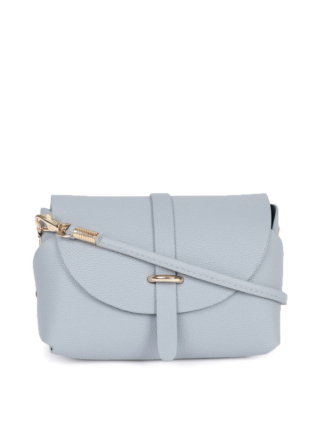 DressBerry Blue Textured Small Sling Bag