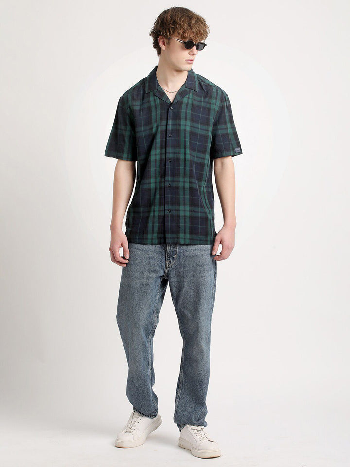 THE BEAR HOUSE Tartan Checks Cotton Casual Shirt