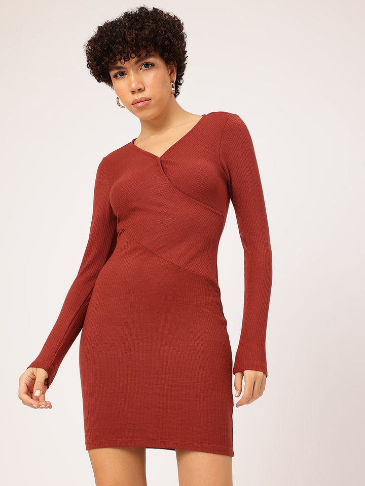 DressBerry Curve Appeal Ribbed Bodycon Dress