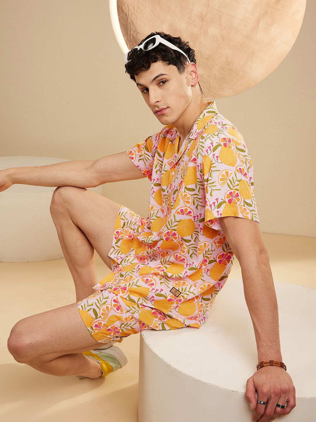 DENNISON The Vacay Mode Graphic Printed Shirt With Shorts