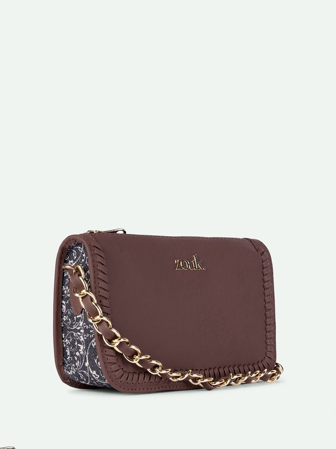ZOUK Lattice LacePrinted Baguette Handheld Bag