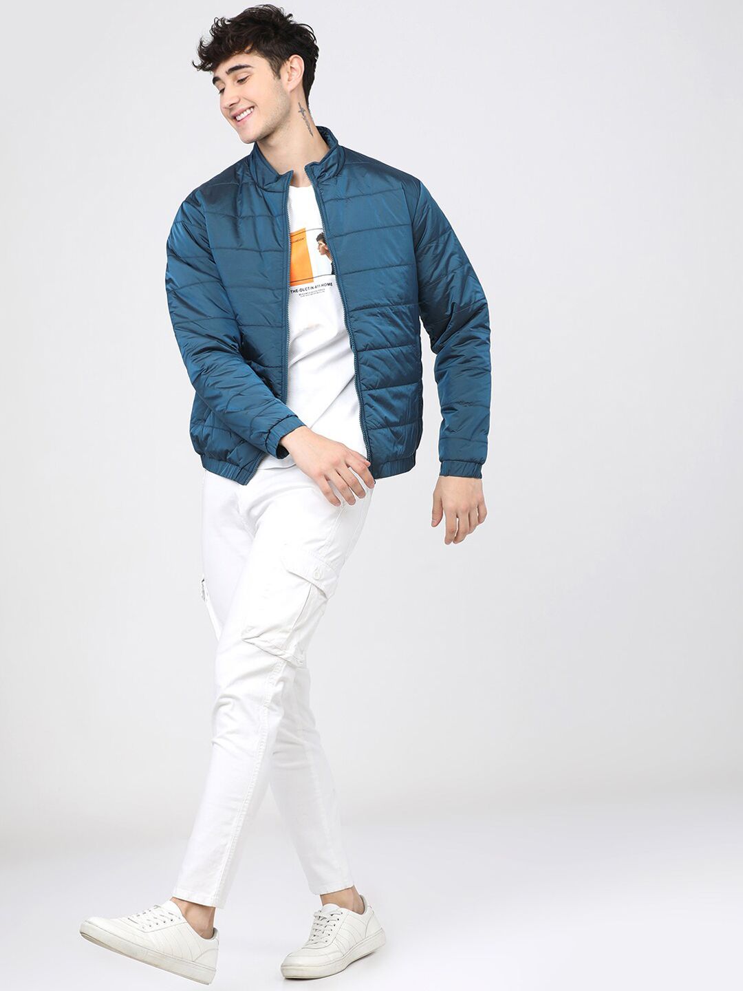HIGHLANDER Men Green Solid Puffer Jacket