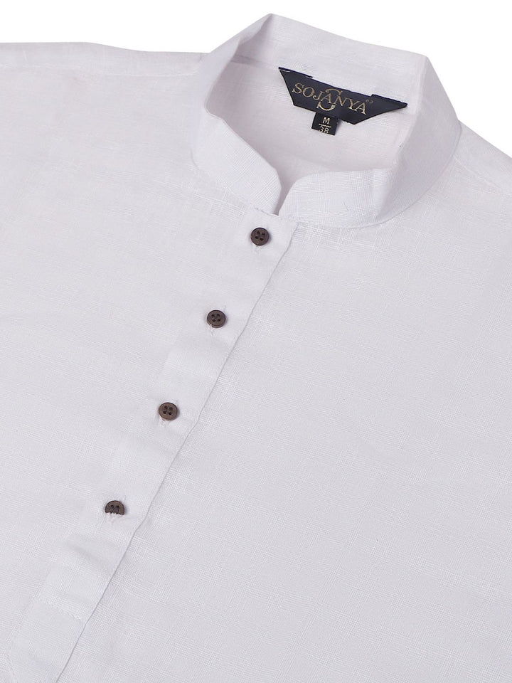 SOJANYA Checked Mandarin Collar Straight Kurta