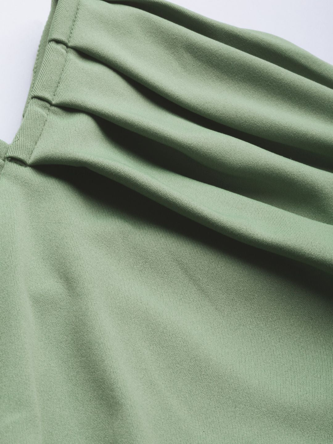 Athena Stylish Mint Green Power Shoulders Top