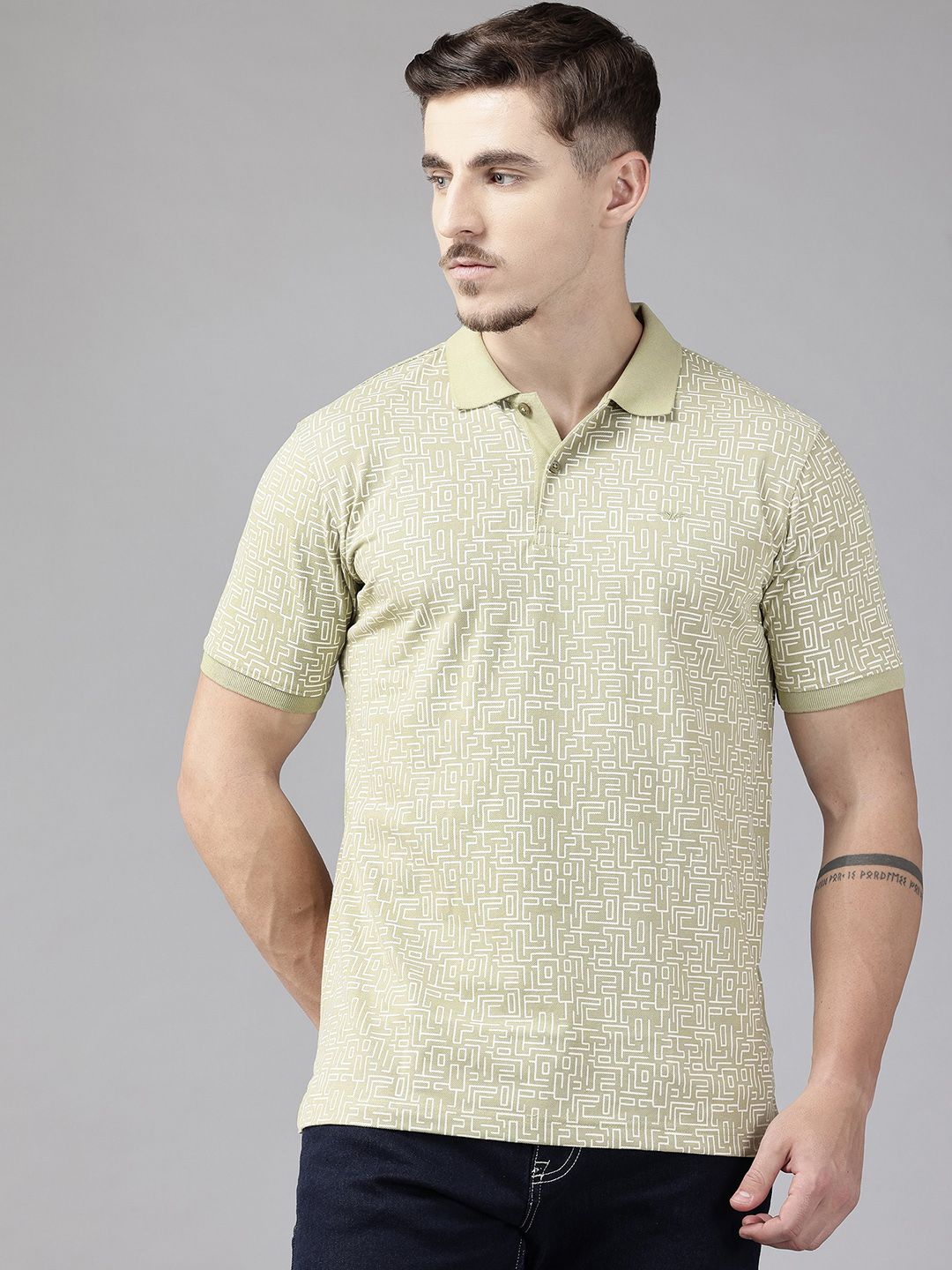 Park Avenue Printed Polo Collar T-shirt