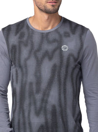 Being Human Slim Fit Abstract Printed Round Neck Casual T-shirt