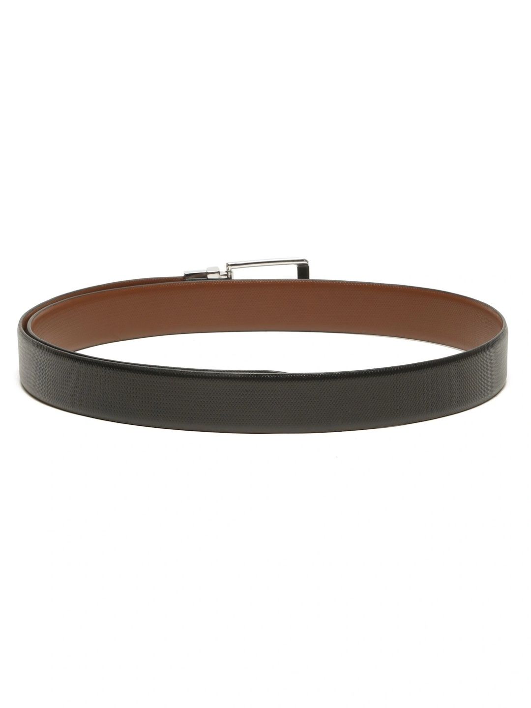 Teakwood Leathers Men Textured Leather Reversible Formal Belt
