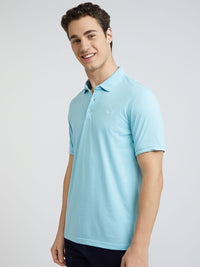 Park Avenue Men Solid Polo Collar Slim Fit T-shirt
