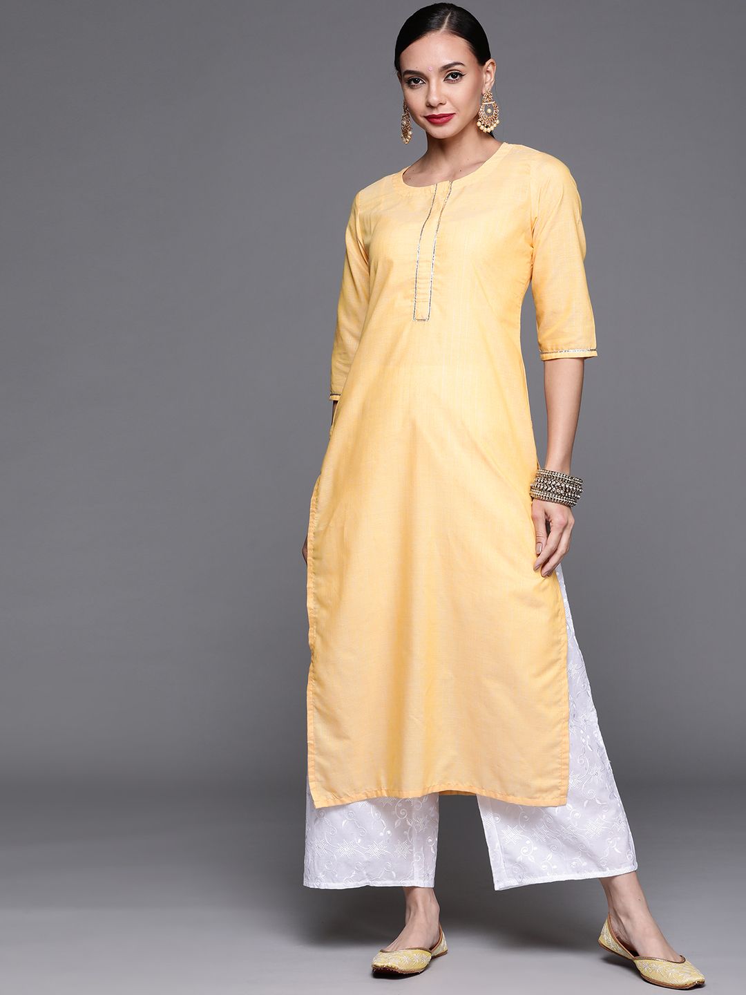 Libas Women Yellow Kurta