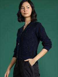 DressBerry V-Neck Ribbed Cardigan