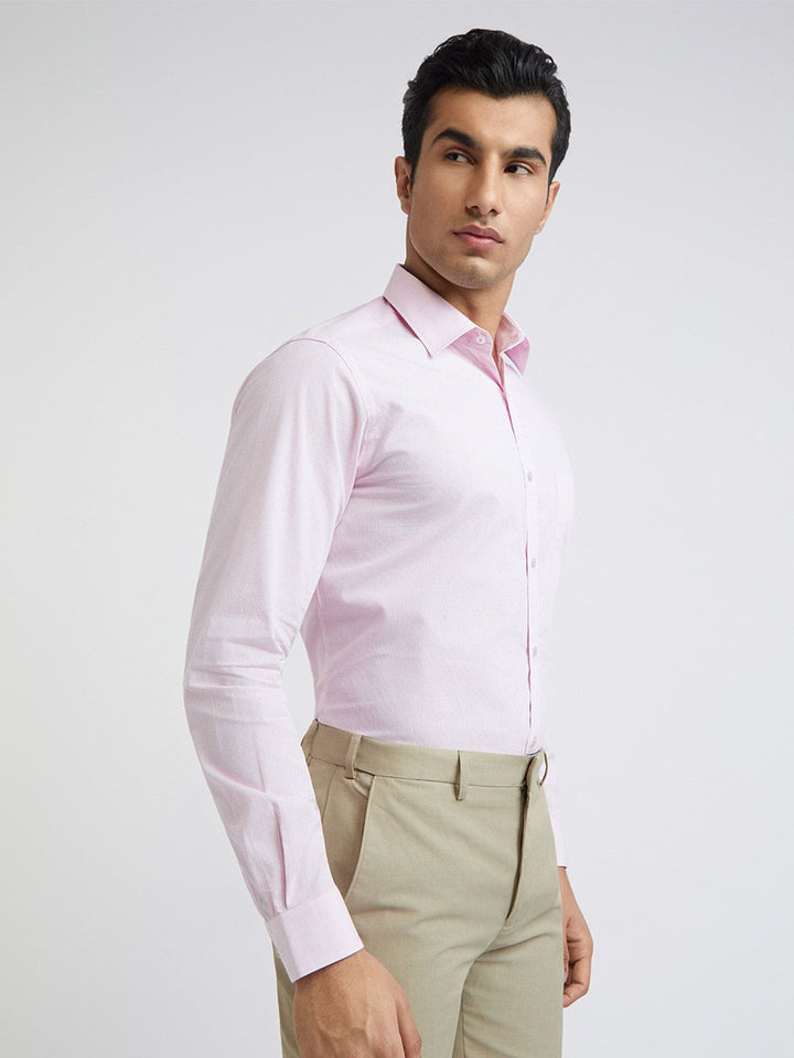 Raymond Pure Cotton Slim Fit Opaque Printed Formal Shirt