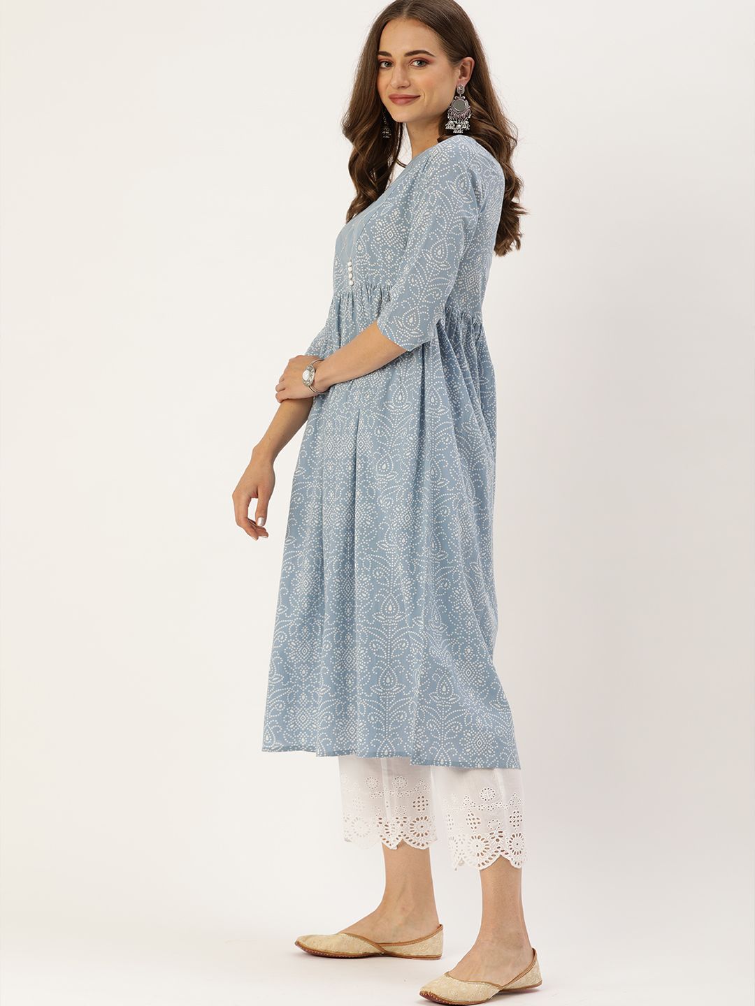 Varanga Women Ethnic Printed Flared Kurta