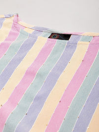 KALINI Women Striped Straight Kurta