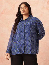 all about you Plus Size Printed Casual Shirt