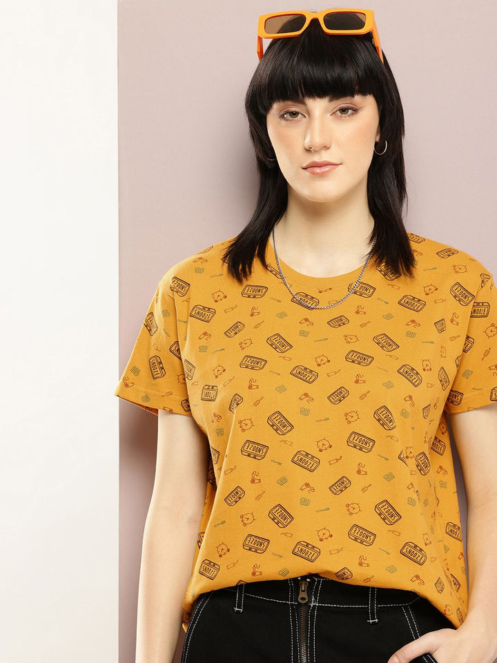 DILLINGER Printed Pure Super Combed Cotton Boxy T-shirt