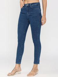 SPYKAR Women Mid-Rise No Fade Dark Shade Non Stretchable Skinny Fit Jeans