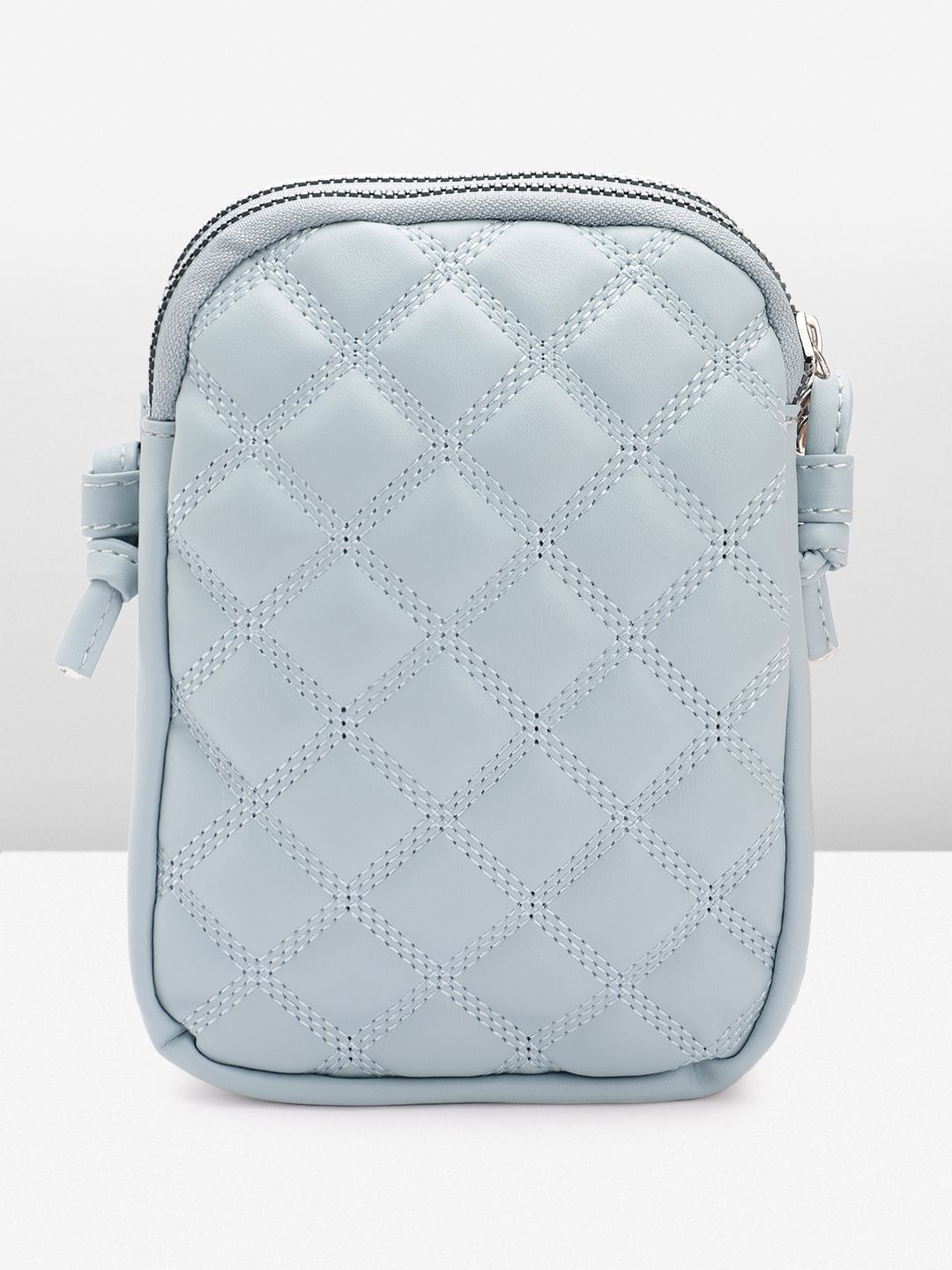 Lino Perros Women Geometric Textured Structured Sling Bag with Quilted Detail