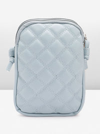 Lino Perros Women Geometric Textured Structured Sling Bag with Quilted Detail