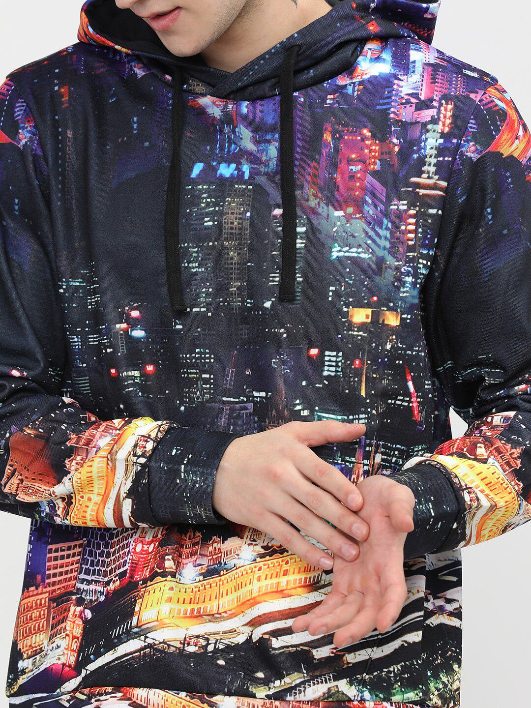 HIGHLANDER Men Multi Printed Hooded Sweatshirt
