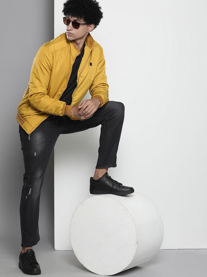The Indian Garage Co Men Regular Fit Zip-Front Bomber Jacket