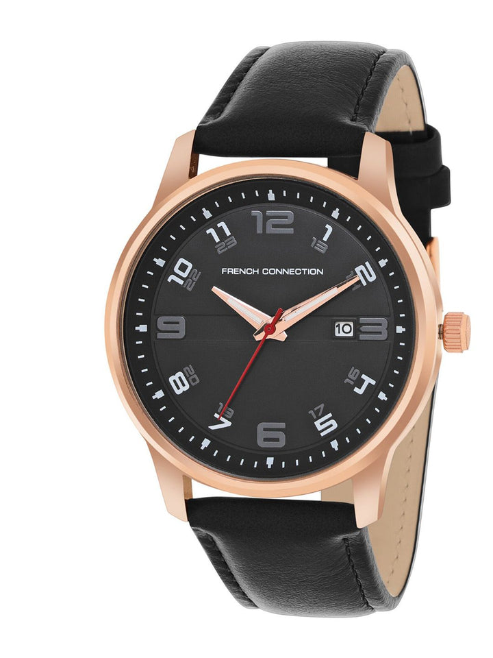 French Connection Men Dial & Leather Straps Analogue Watch FCN00046E