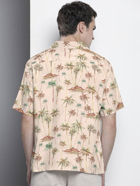The Indian Garage Co Men Oversized Tropical Print Resortwear Shirt
