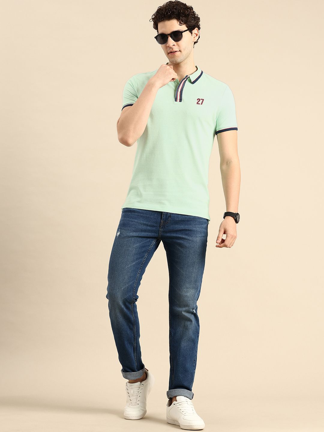 Being Human Pure Cotton Polo Collar Casual T-shirt