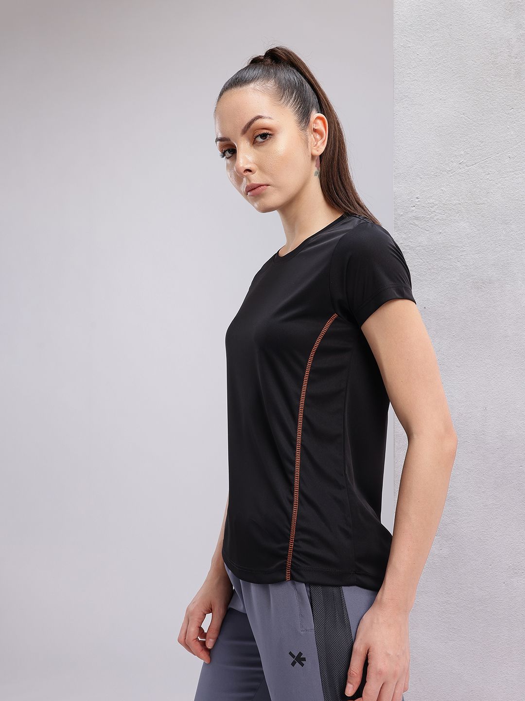 HRX by Hrithik Roshan Contrast Stitch Rapid-Dry Training T-shirt