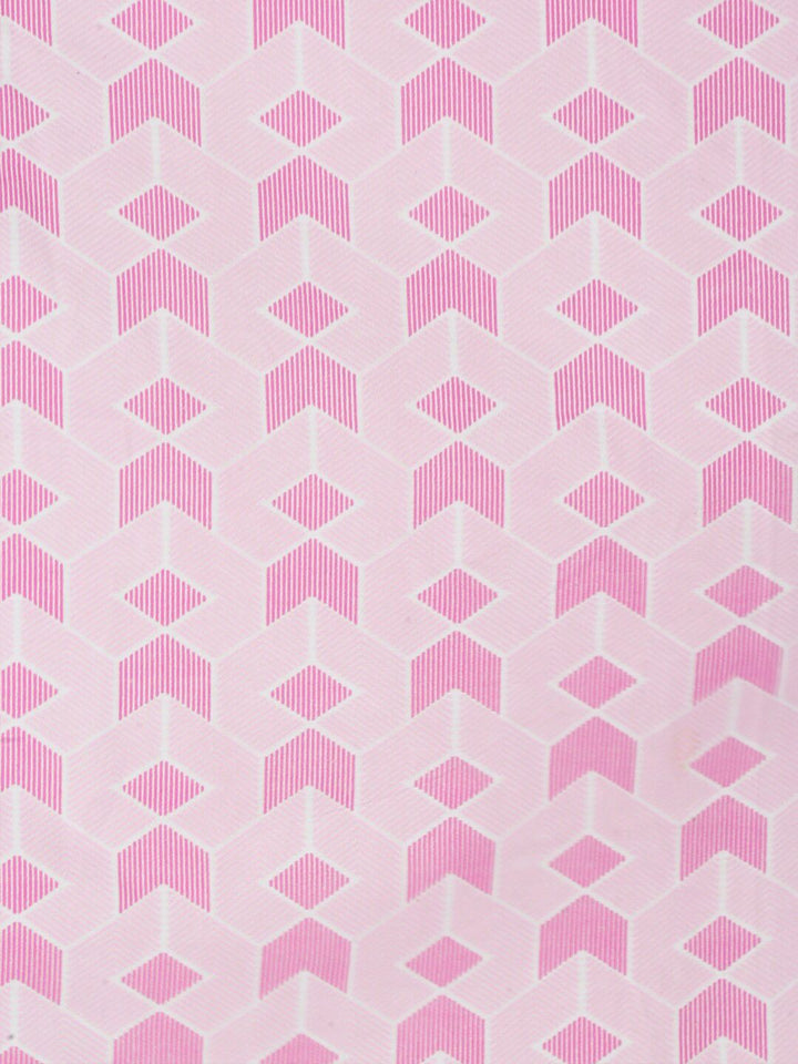 KLOTTHE Pink Cotton 300 TC Fitted Double Fine Bedsheet with 2 Pillow Covers-250 x 220 cm