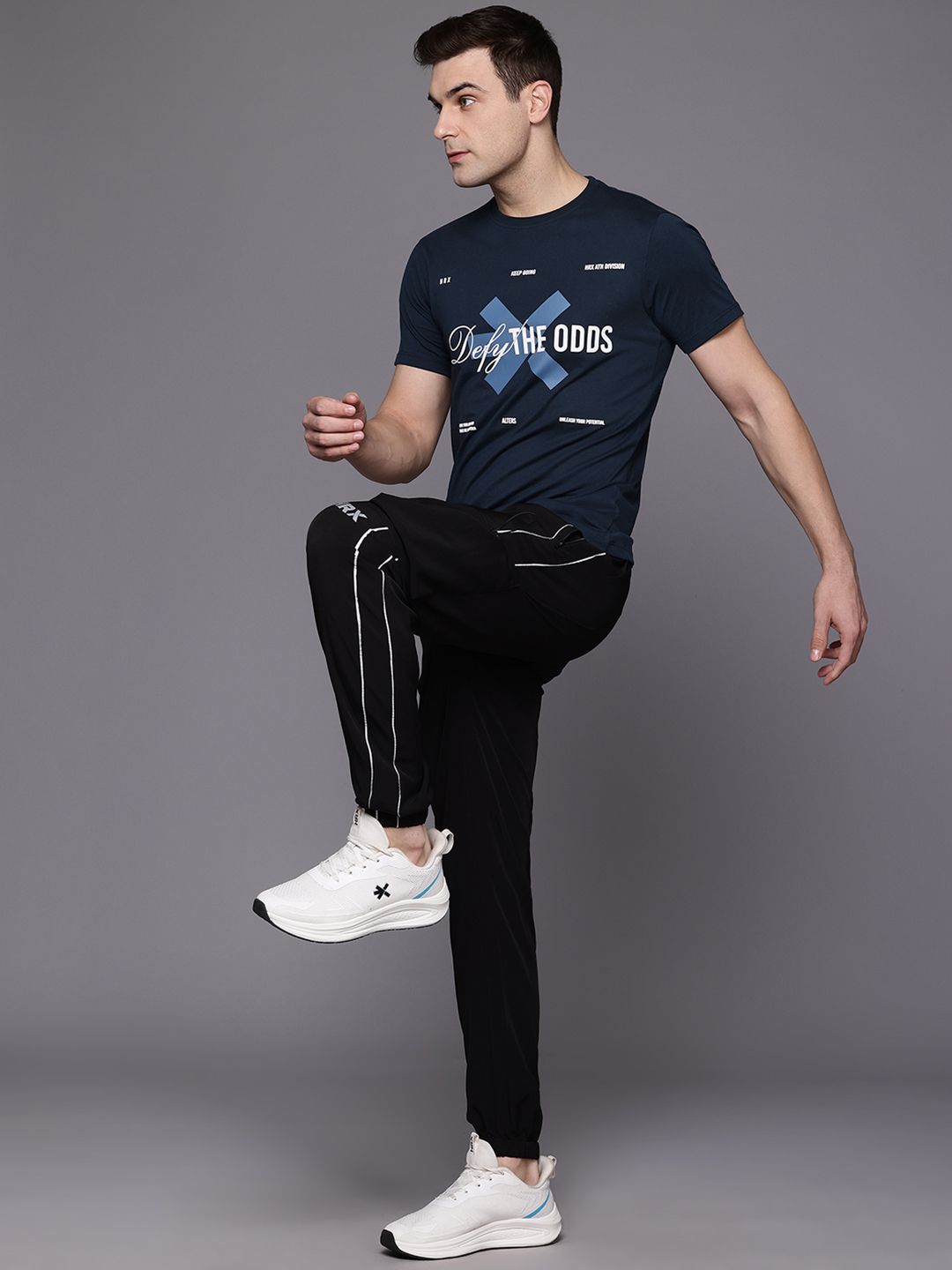 HRX by Hrithik Roshan Typography Print Training T-shirt