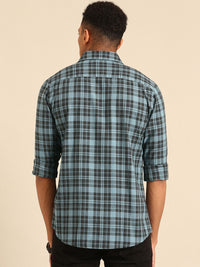 Being Human Slim Fit Checked Pure Cotton Casual Shirt