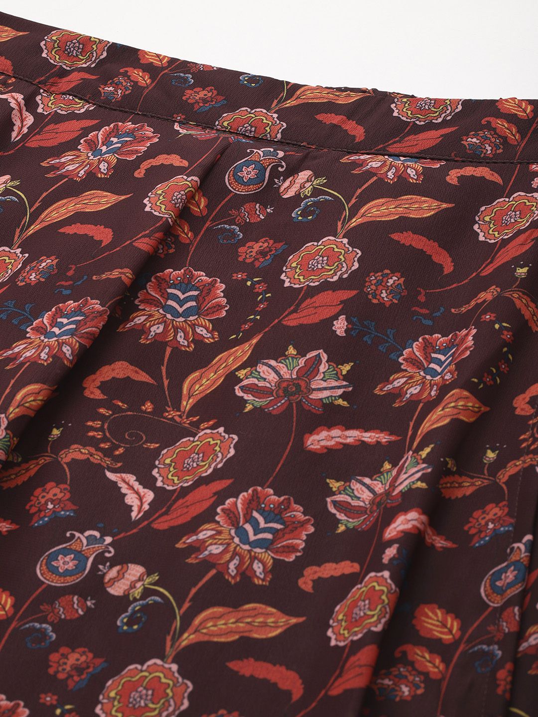 DressBerry Floral Print Slit Midi Skirt