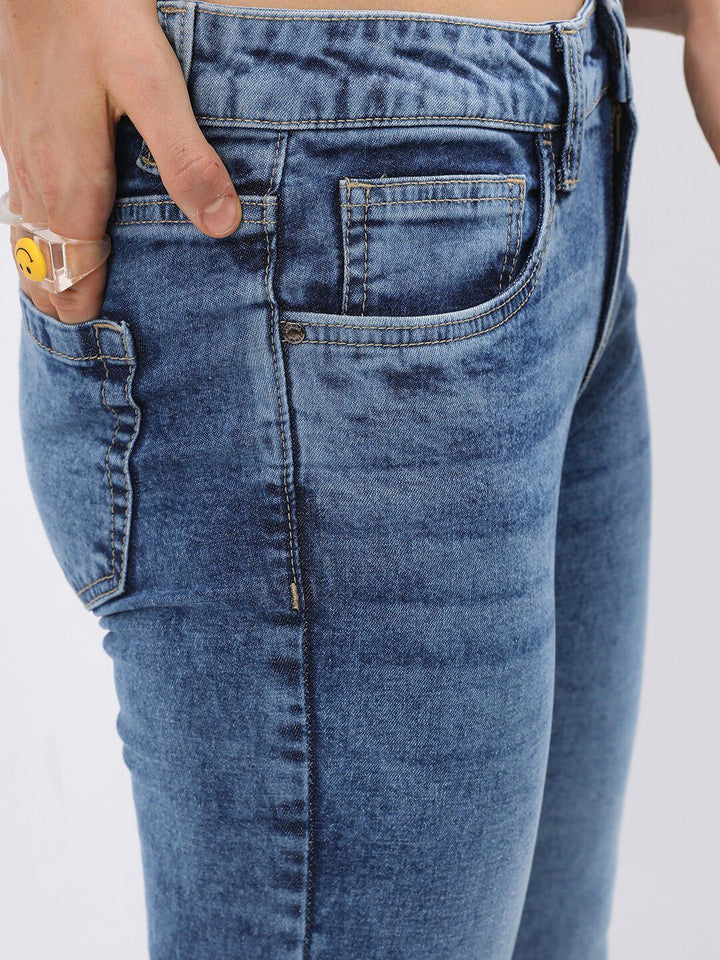 Tokyo Talkies Women Skinny Fit Clean Look Light Fade Cotton Stretchable Jeans