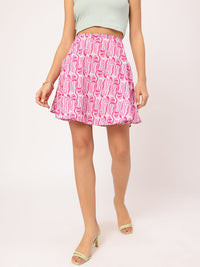 DressBerry Effortless Enchantment Printed Flared Skirt