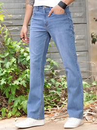 Thomas Scott Men Smart Bootcut Light Fade Stretchable Jeans