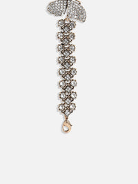 SOHI Gold-Plated Crystal Studded Charm Bracelet