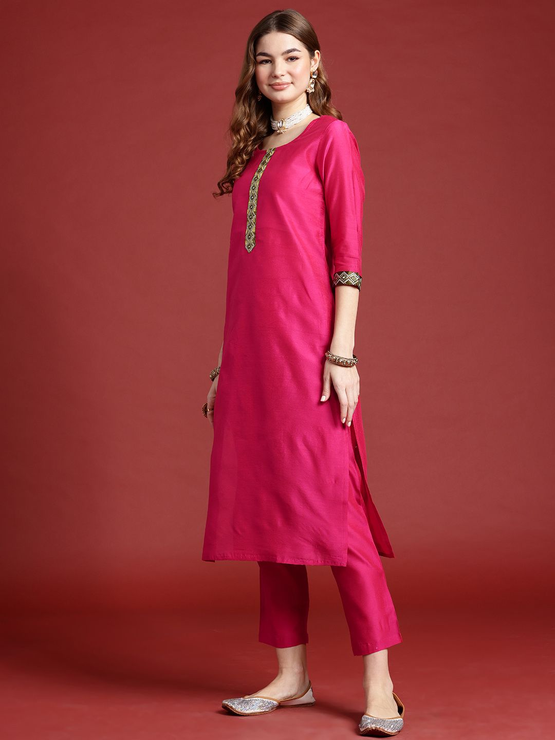 Anouk Regular Kurta with Trousers & With Dupatta
