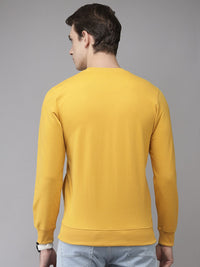 Park Avenue Men Yellow Brand Logo Printed Sweatshirt