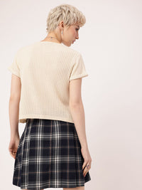 DressBerry Knitted Self Striped Top